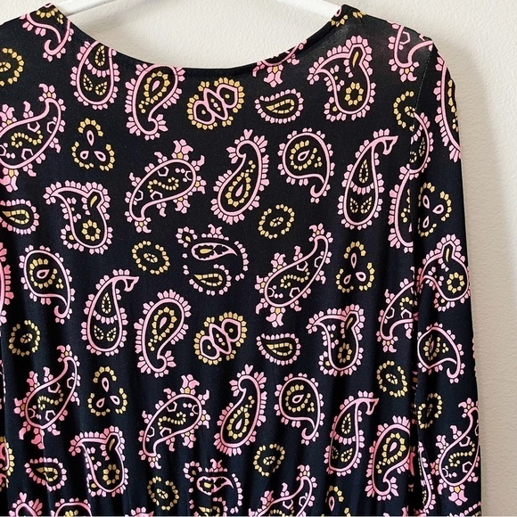 Boden NEW Women’s Evelyn Jersey Midi Dress Azalea Intricate Paisley Black 10L - Picture 11 of 16
